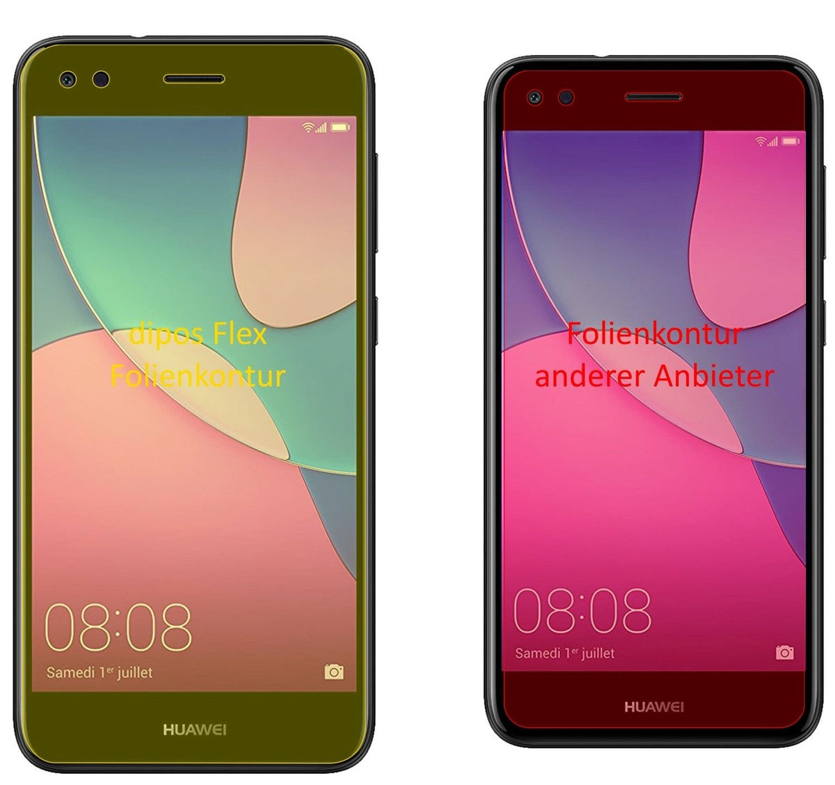 3x 3D Full Cover Schutzfolie für Huawei Y6 Pro 2017