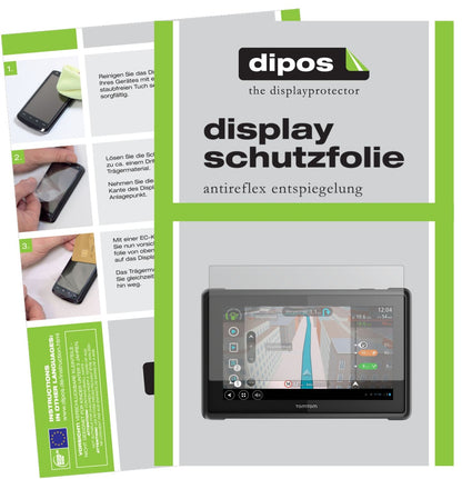 3x Schutzfolie matt für TomTom Pro 8275 Truck Display-Schutzfolie