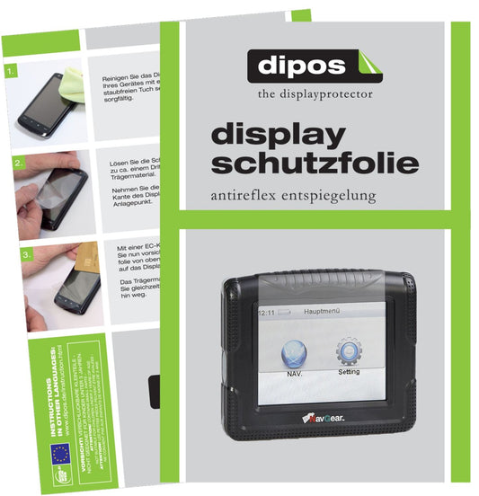 3x Schutzfolie matt für NavGear TourMate SLX-350 Display-Schutzfolie