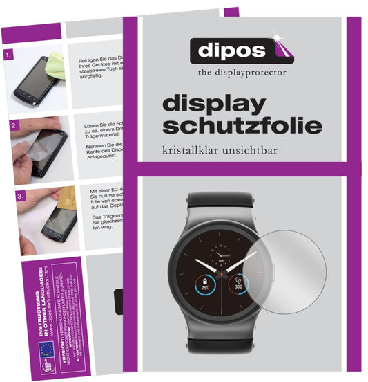 6x Schutzfolie klar für Uhr 37 mm Durchmesser Display-Schutzfolie