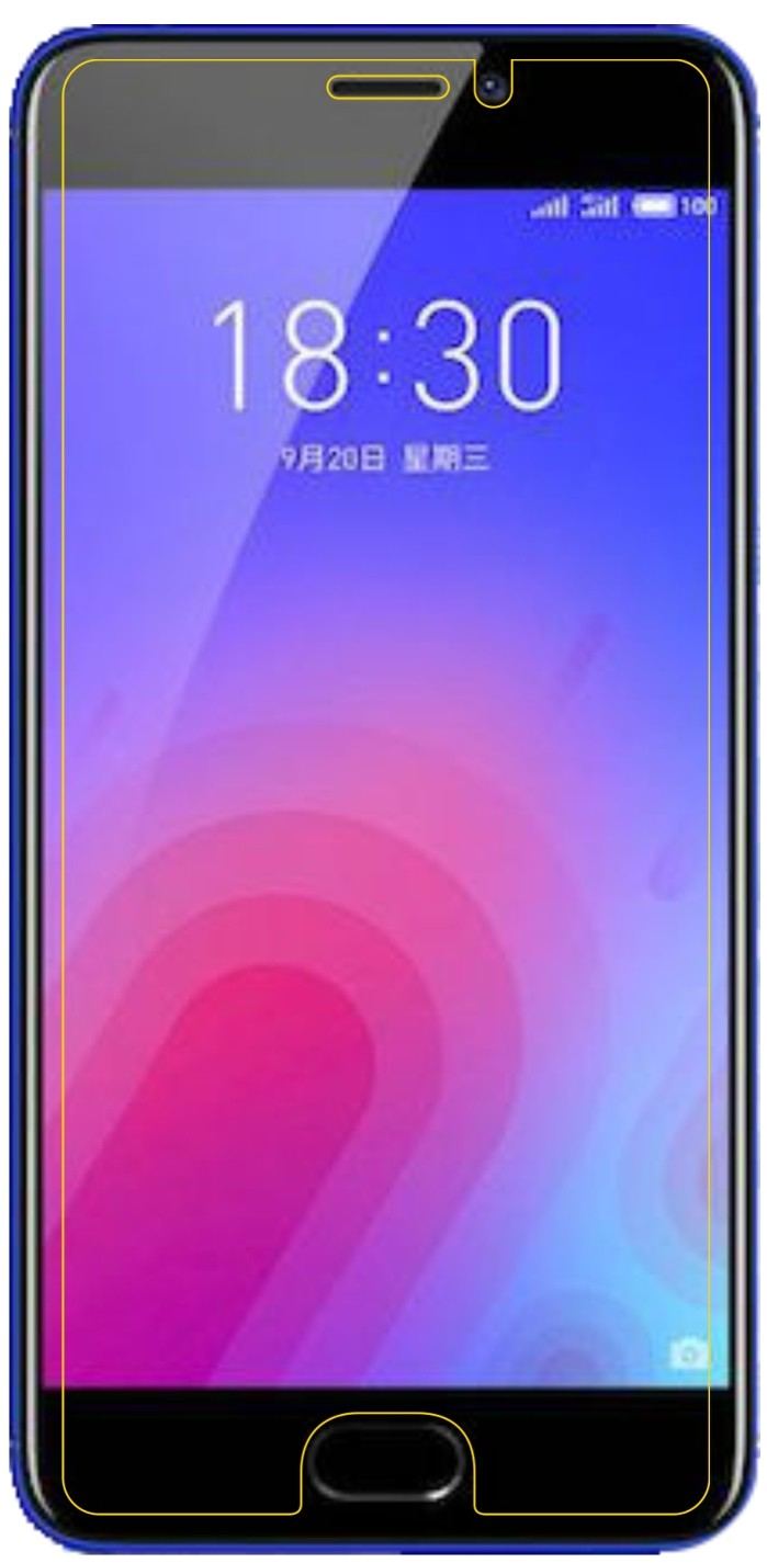 Dünne und klare Folie passend zugeschnitten für Meizu M6