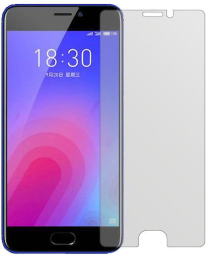 MeizuM6 mit aufgebrachter dipos Displayschutzfolie, die lästige Fingerabdrücke minimiert