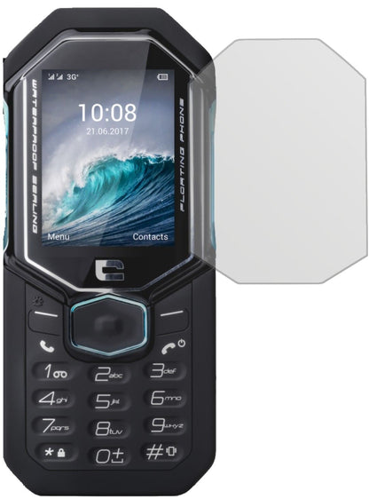 CrosscallShark-X3 mit aufgebrachter dipos Displayschutzfolie, die lästige Fingerabdrücke minimiert