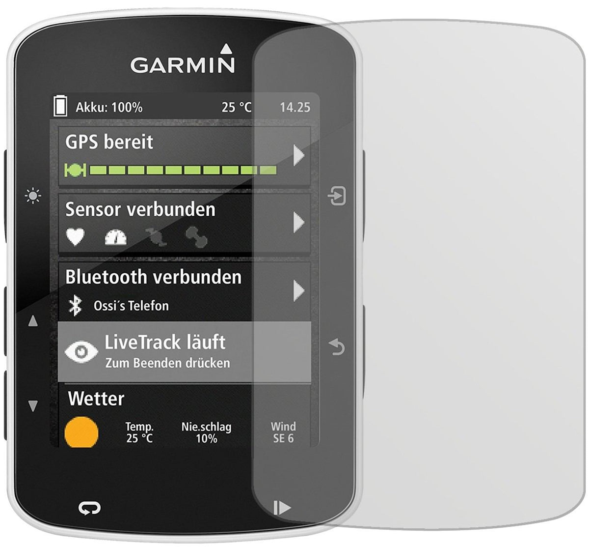 3x Schutzfolie matt für Garmin Edge 520 Display-Schutzfolie