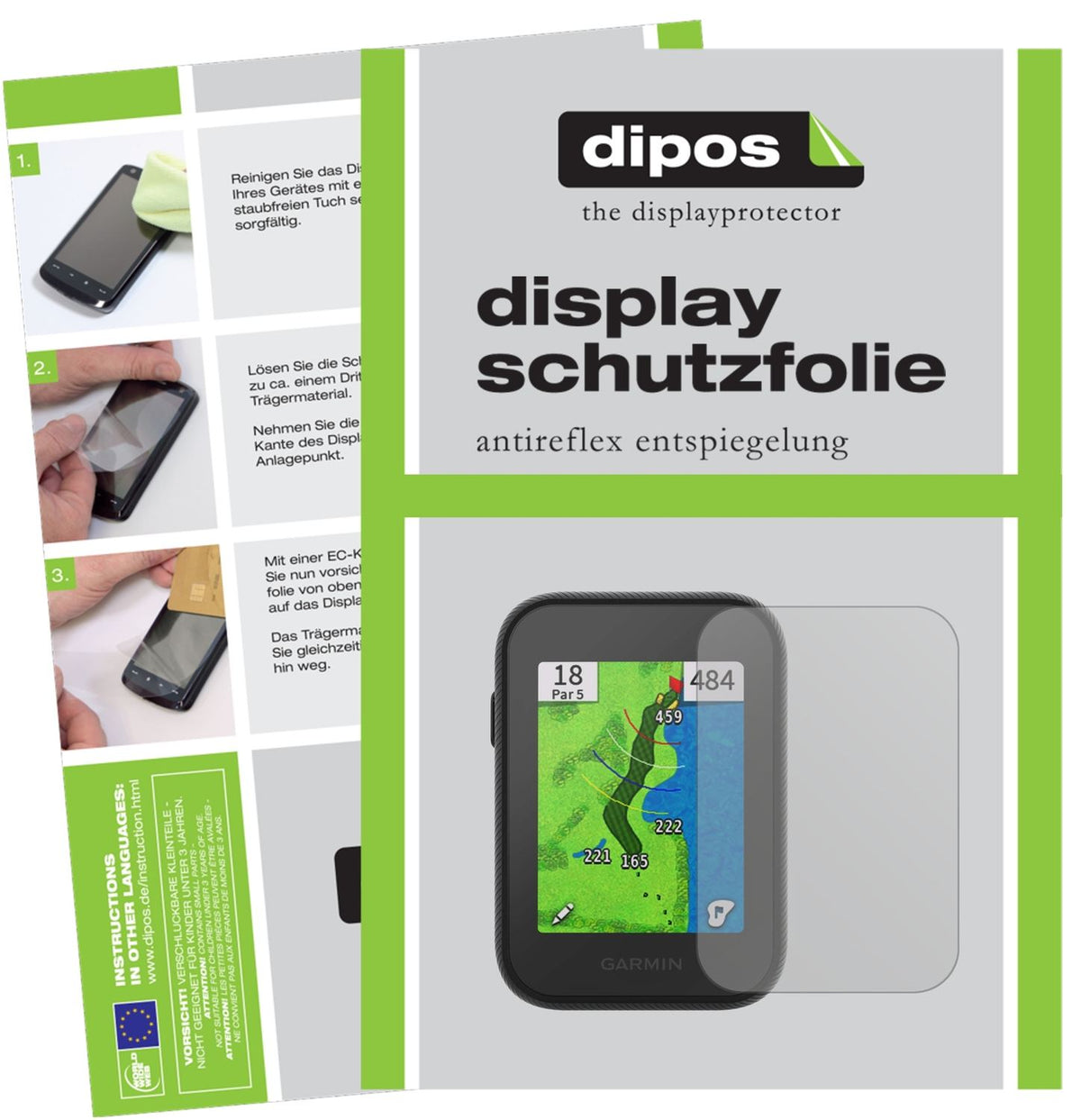 3x Schutzfolie matt für Garmin Approach G30 Display-Schutzfolie