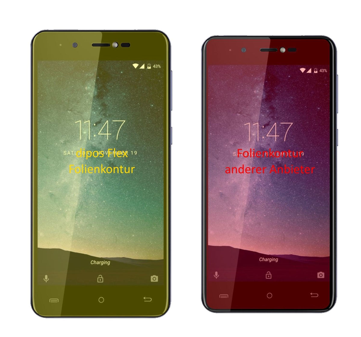 3x 3D Full Cover Schutzfolie für Cubot R9