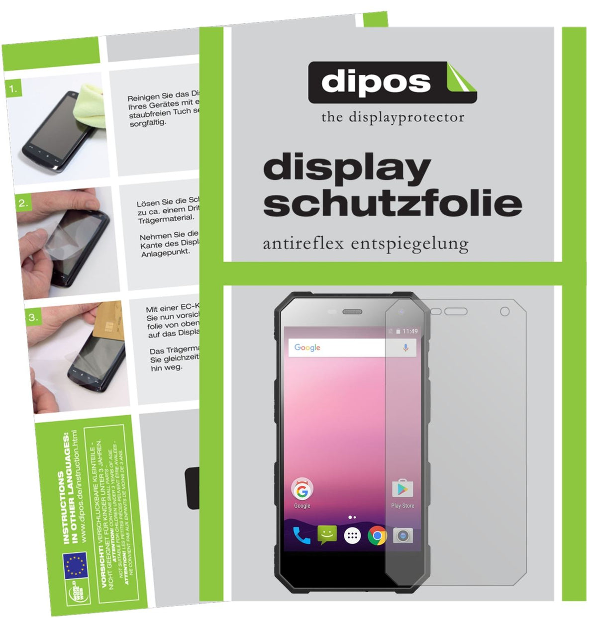 2x Schutzfolie matt für Nomu S10 Pro Display-Schutzfolie