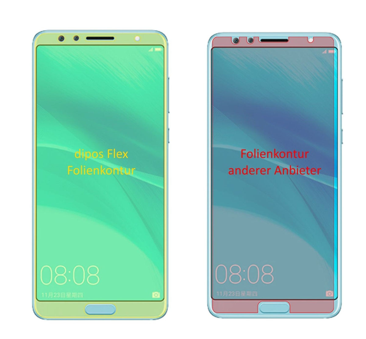 3x 3D Full Cover Schutzfolie für Huawei Nova 2S