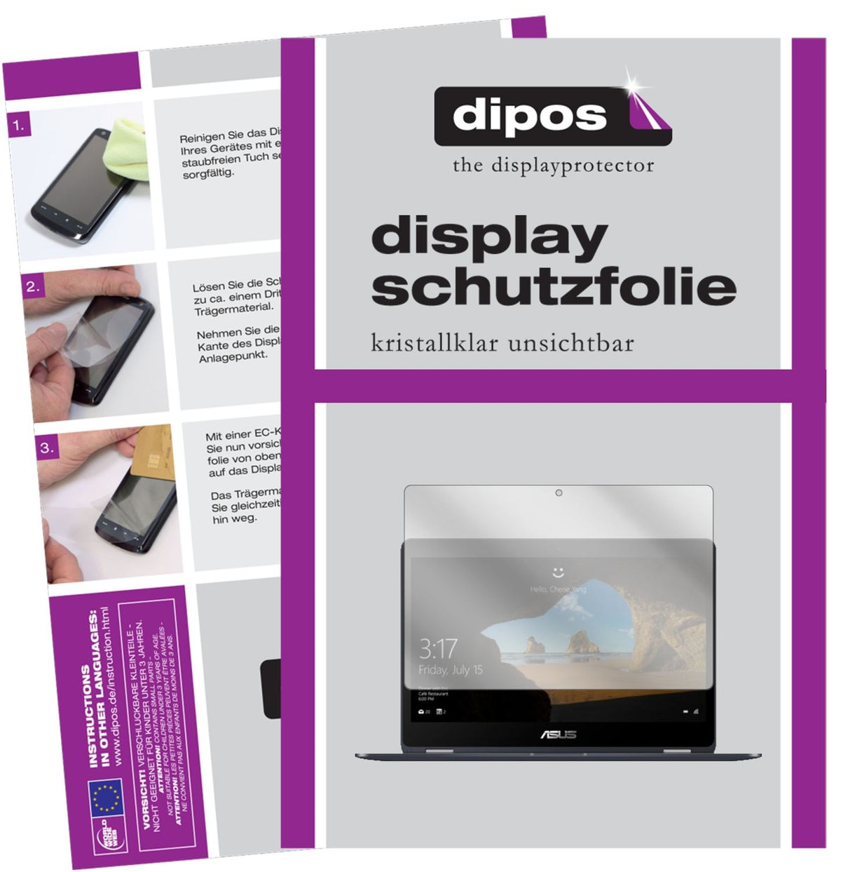 2x Schutzfolie klar für Asus NovaGo Display-Schutzfolie