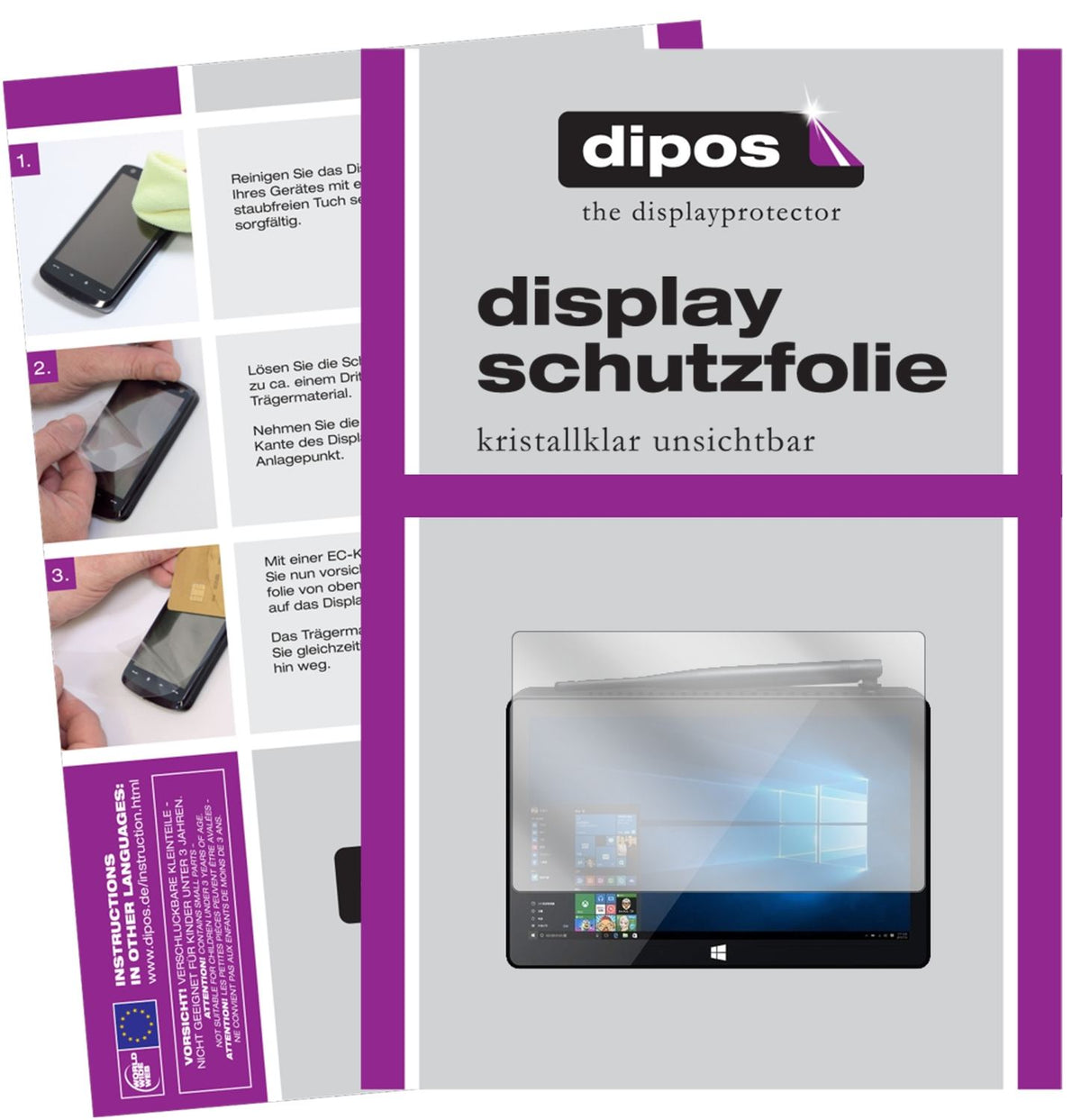 2x Schutzfolie klar für Pipo X12 Display-Schutzfolie
