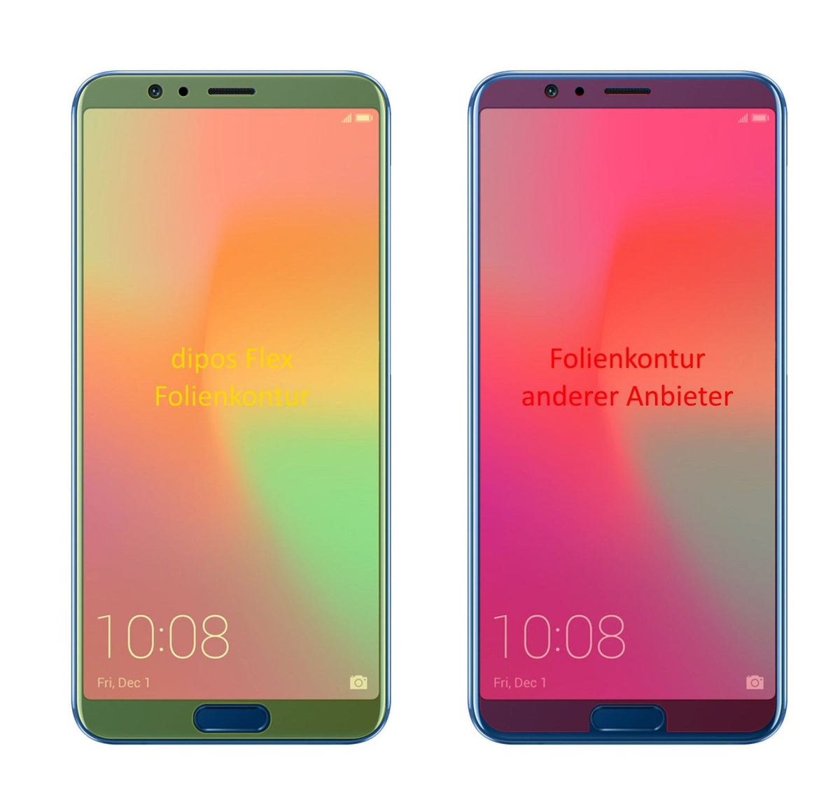 3x 3D Full Cover Schutzfolie für Huawei Honor View 10