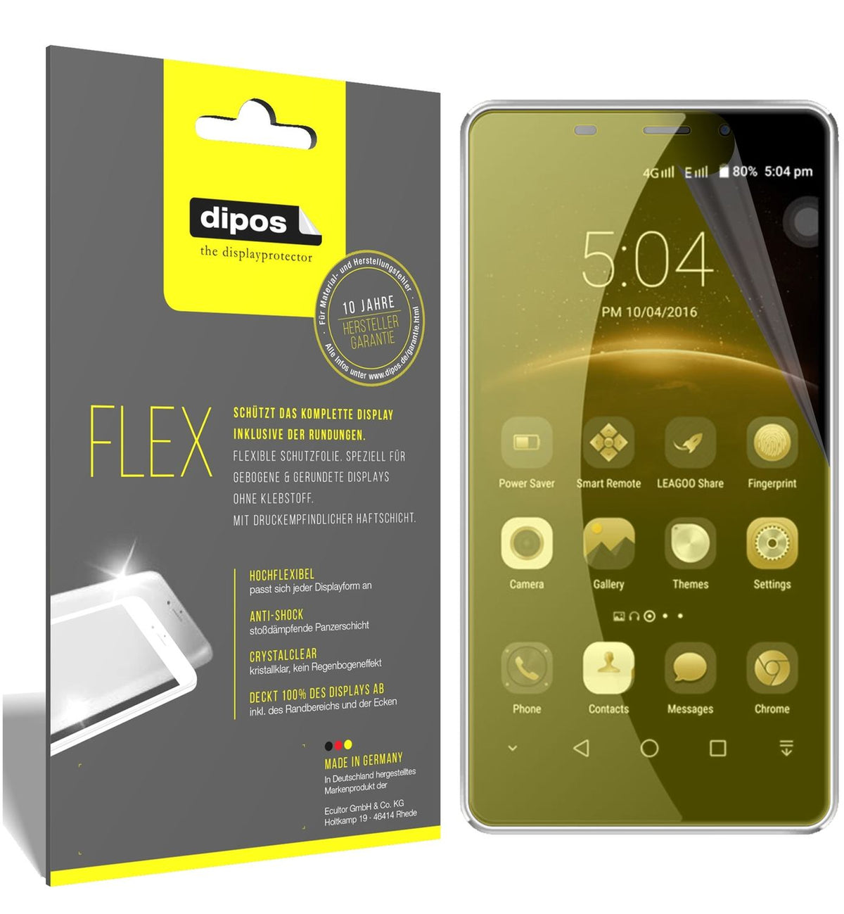 3x 3D Full Cover Schutzfolie für Leagoo M8