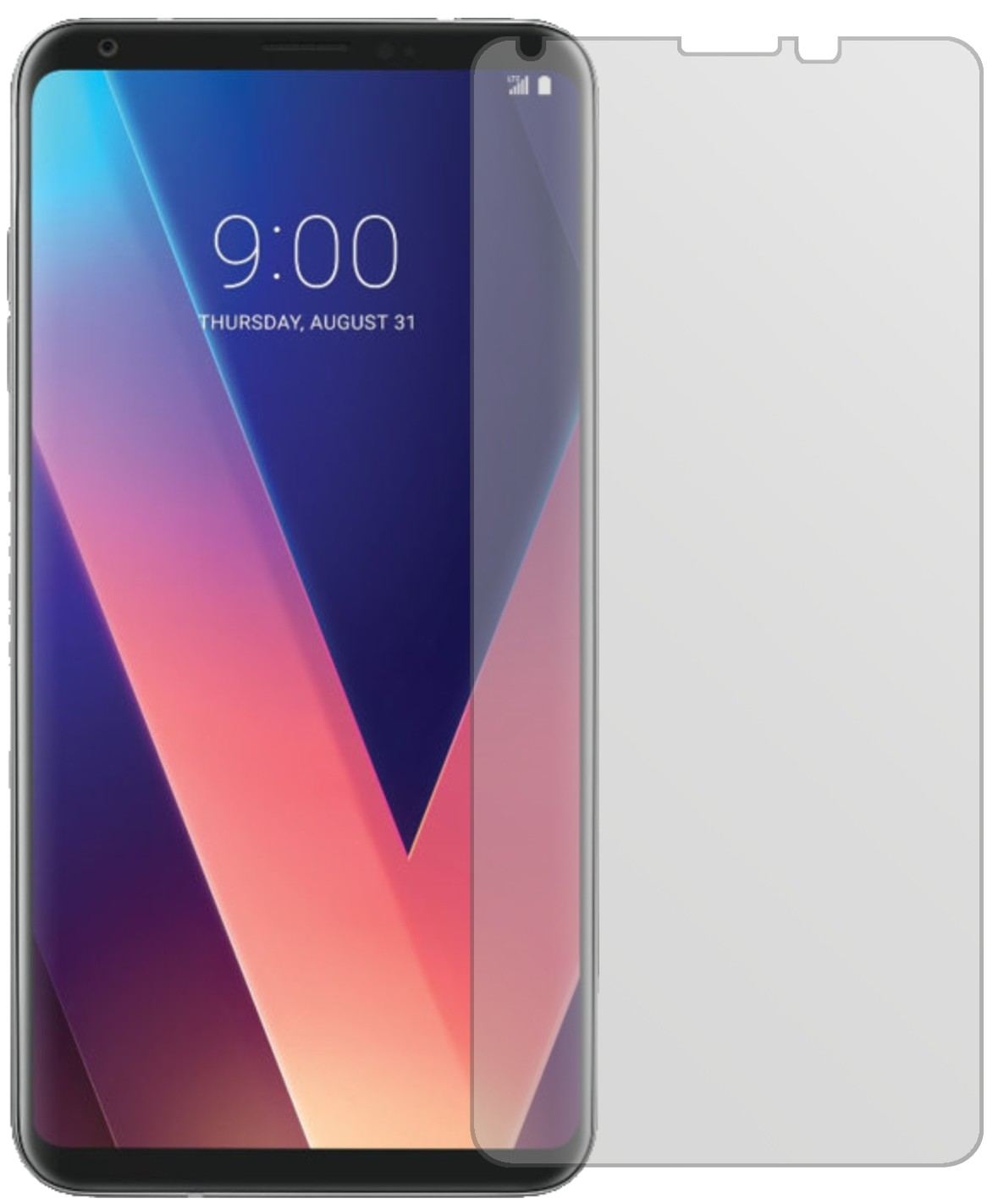 LGV30 Plus mit aufgebrachter dipos Displayschutzfolie, die lästige Fingerabdrücke minimiert