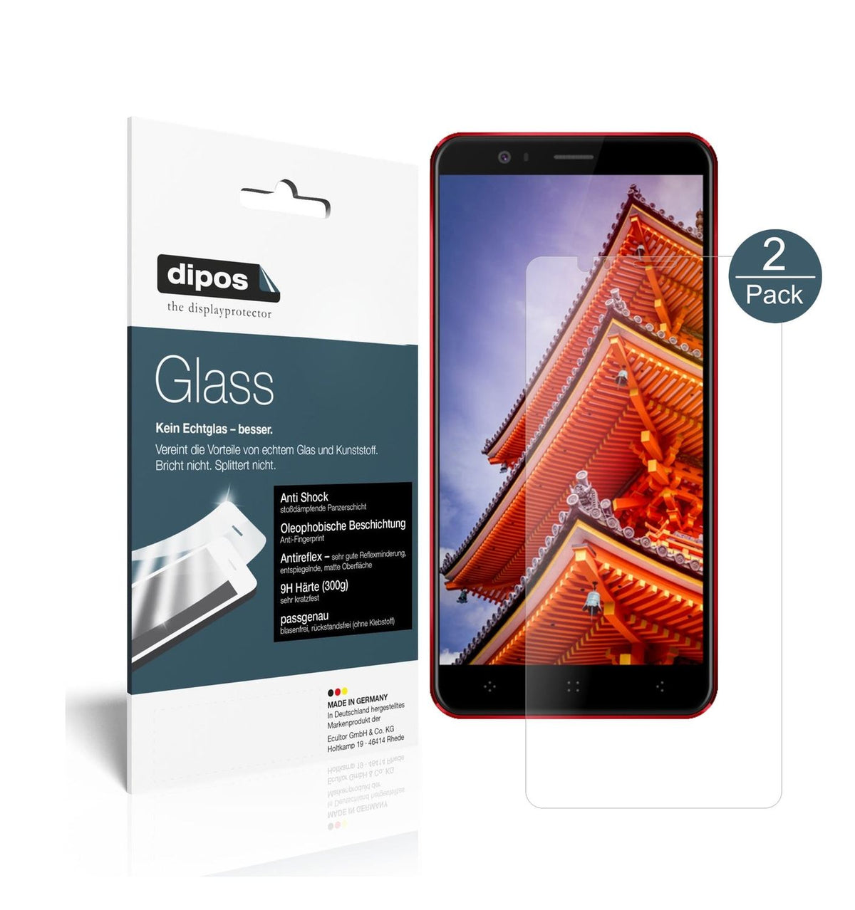 2x 9H Schutzfolie matt für Elephone P8 3D Panzerfolie