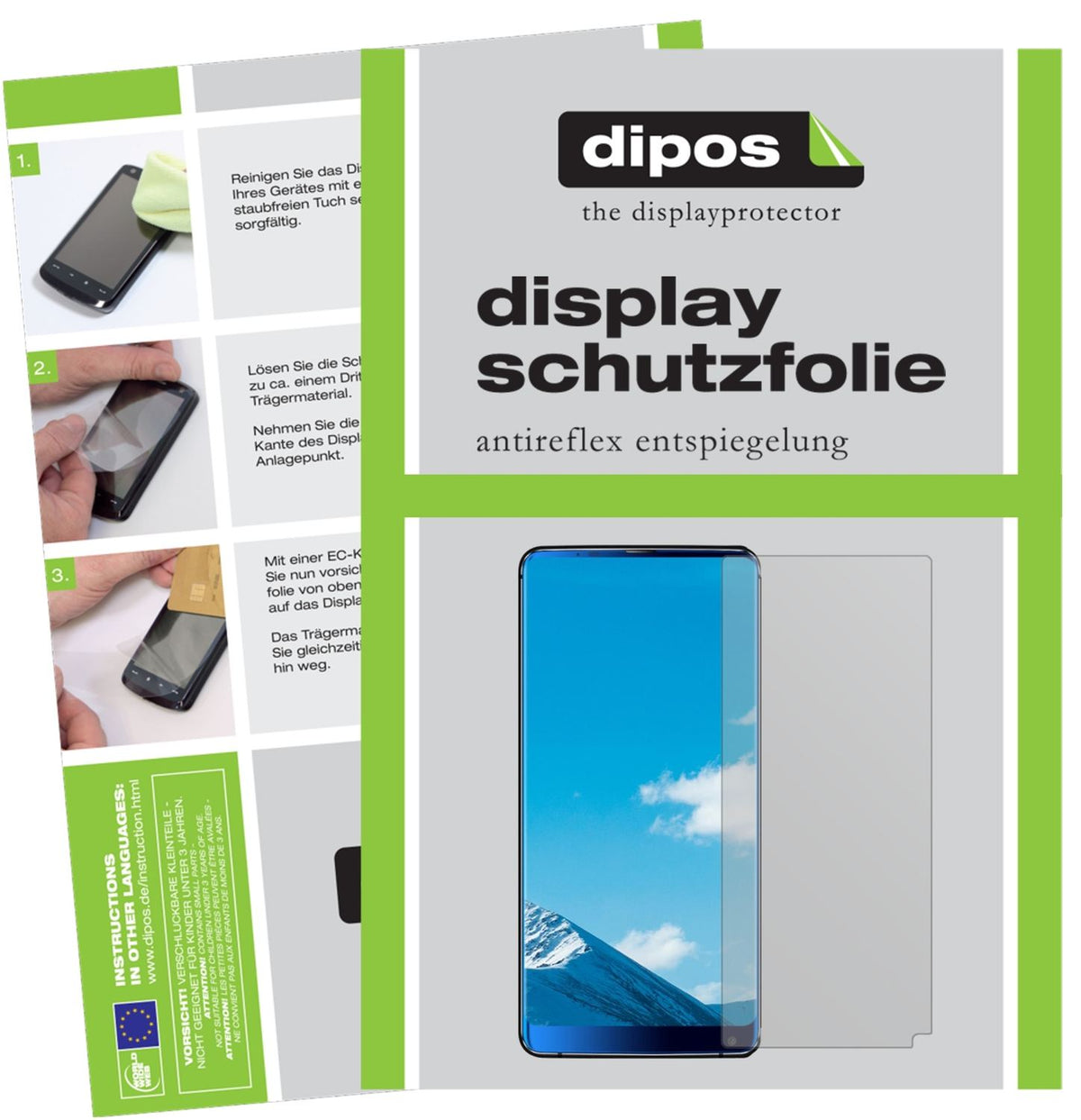 Matte Displayschutzfolie von dipos passend für VKWORLD S8, präziser Zuschnitt und blasenfrei montiert