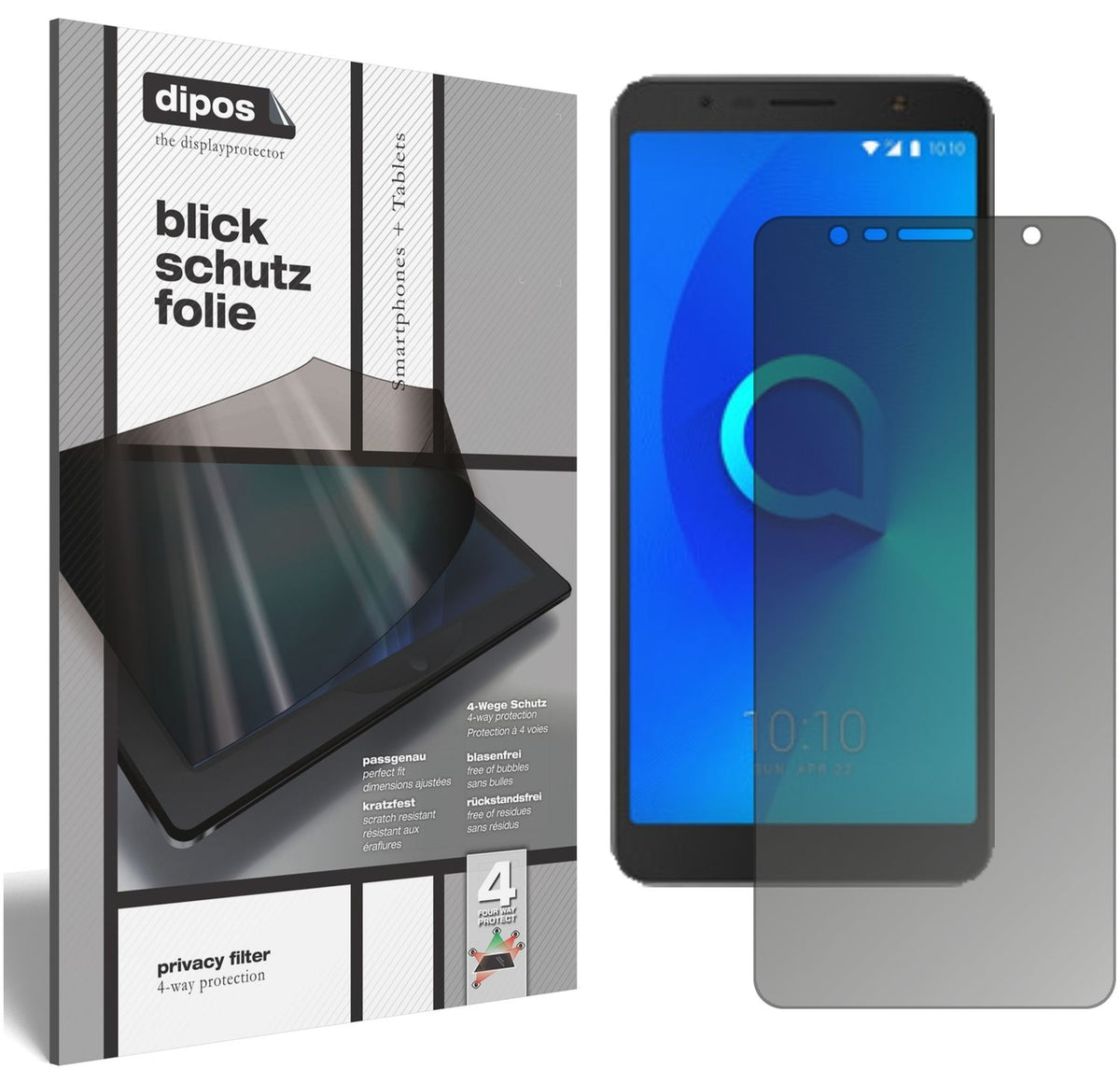 Blickschutzfolie für Alcatel 3C matt Schutzfolie Privacy