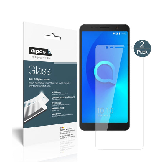 2x 9H Schutzfolie für Alcatel 3C Panzerfolie