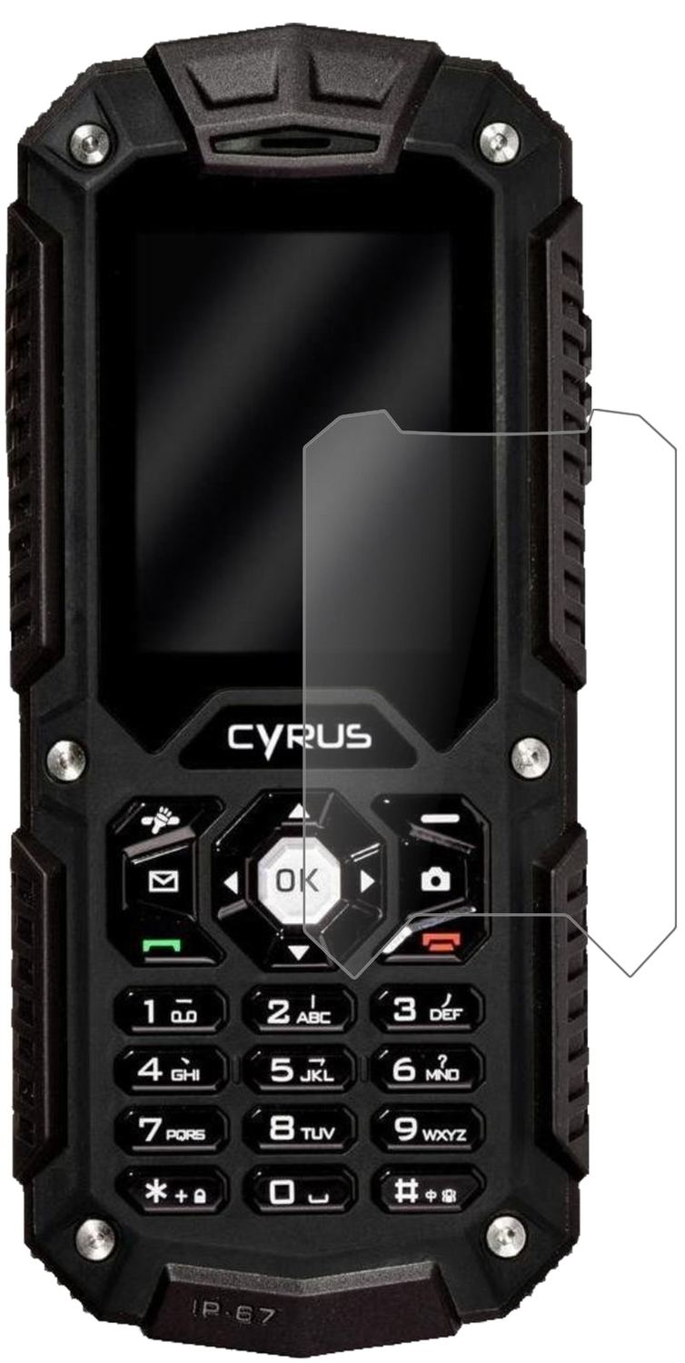 2x 9H Schutzfolie matt für Cyrus CM6 Panzerfolie