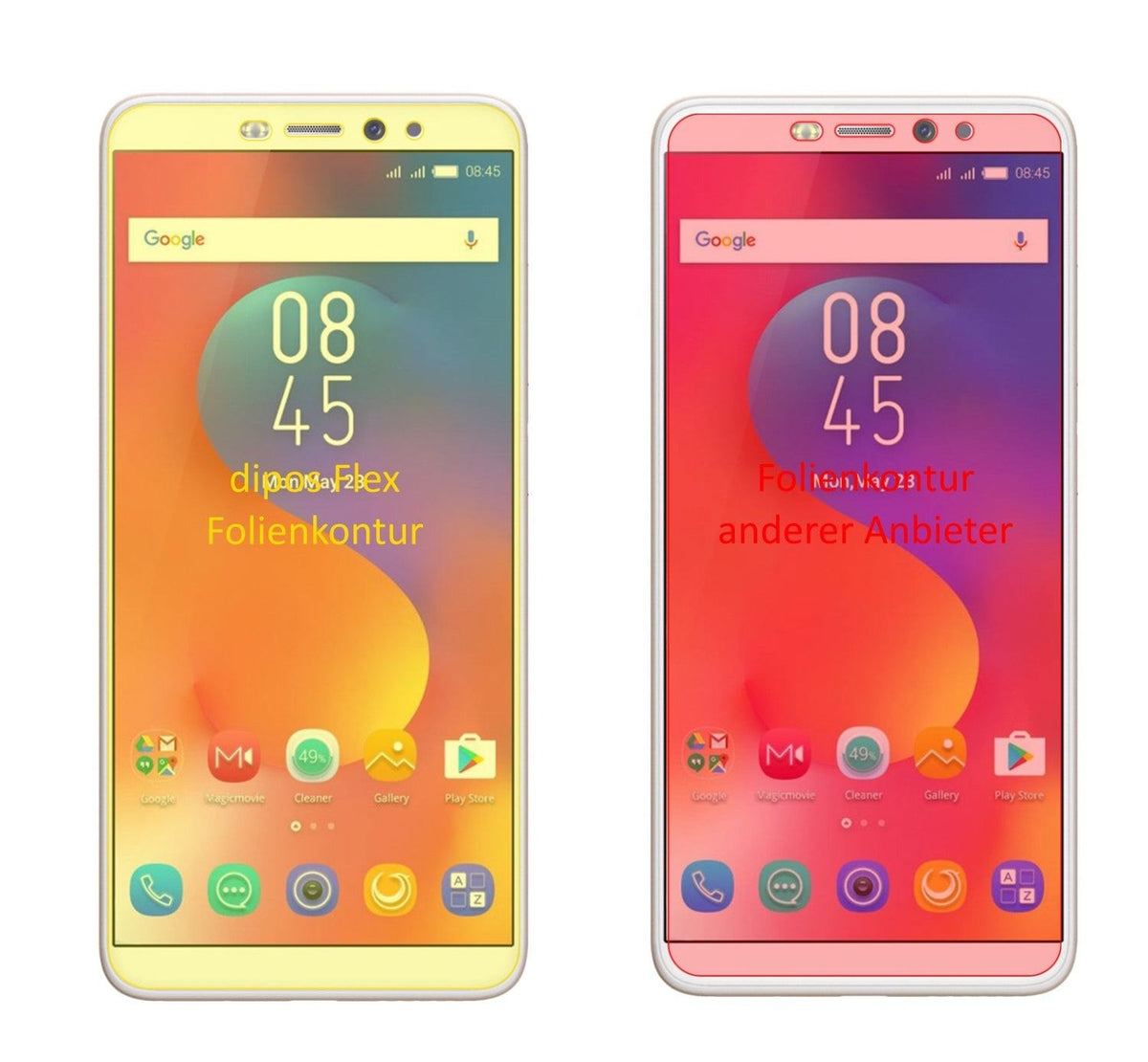 3x 3D Full Cover Schutzfolie für Infinix Hot S3