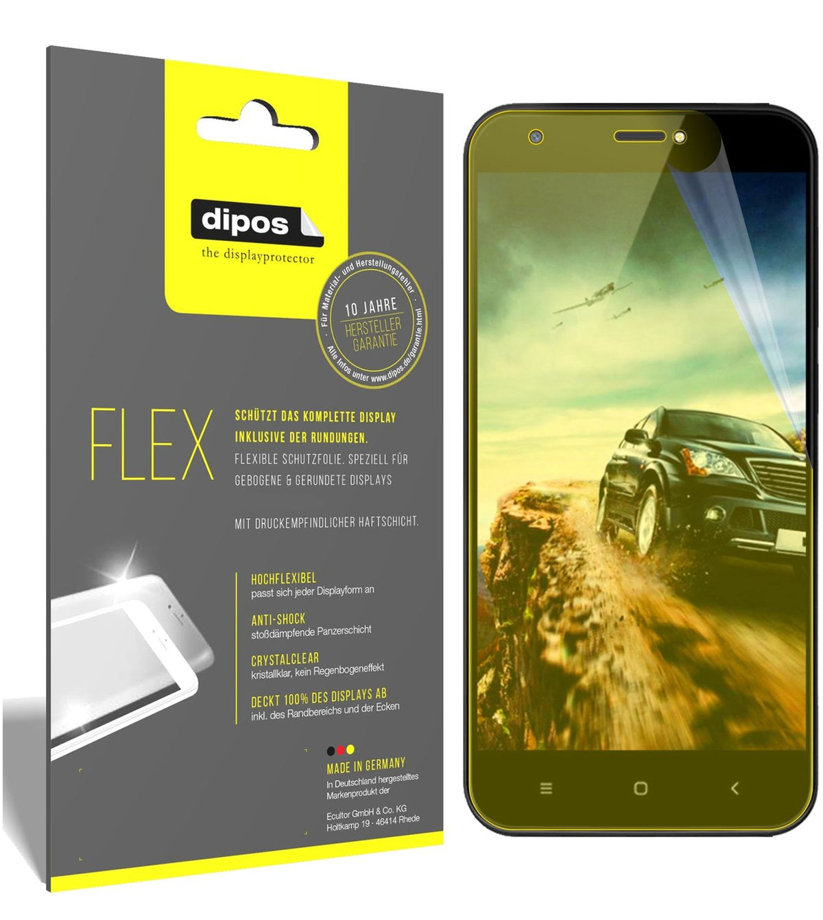 3x 3D Full Cover Schutzfolie für Ulefone S7 Pro