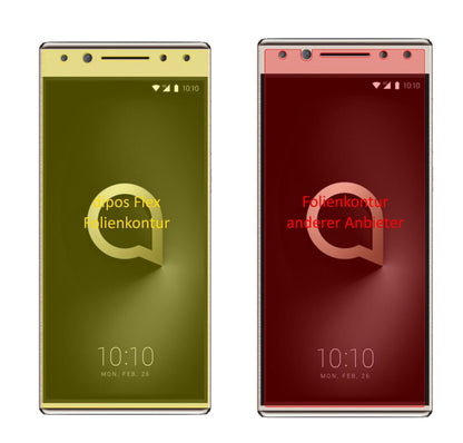 3x 3D Full Cover Schutzfolie für Alcatel 5