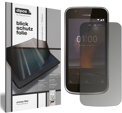 Blickschutzfolie für Nokia 1 matt Schutzfolie Privacy
