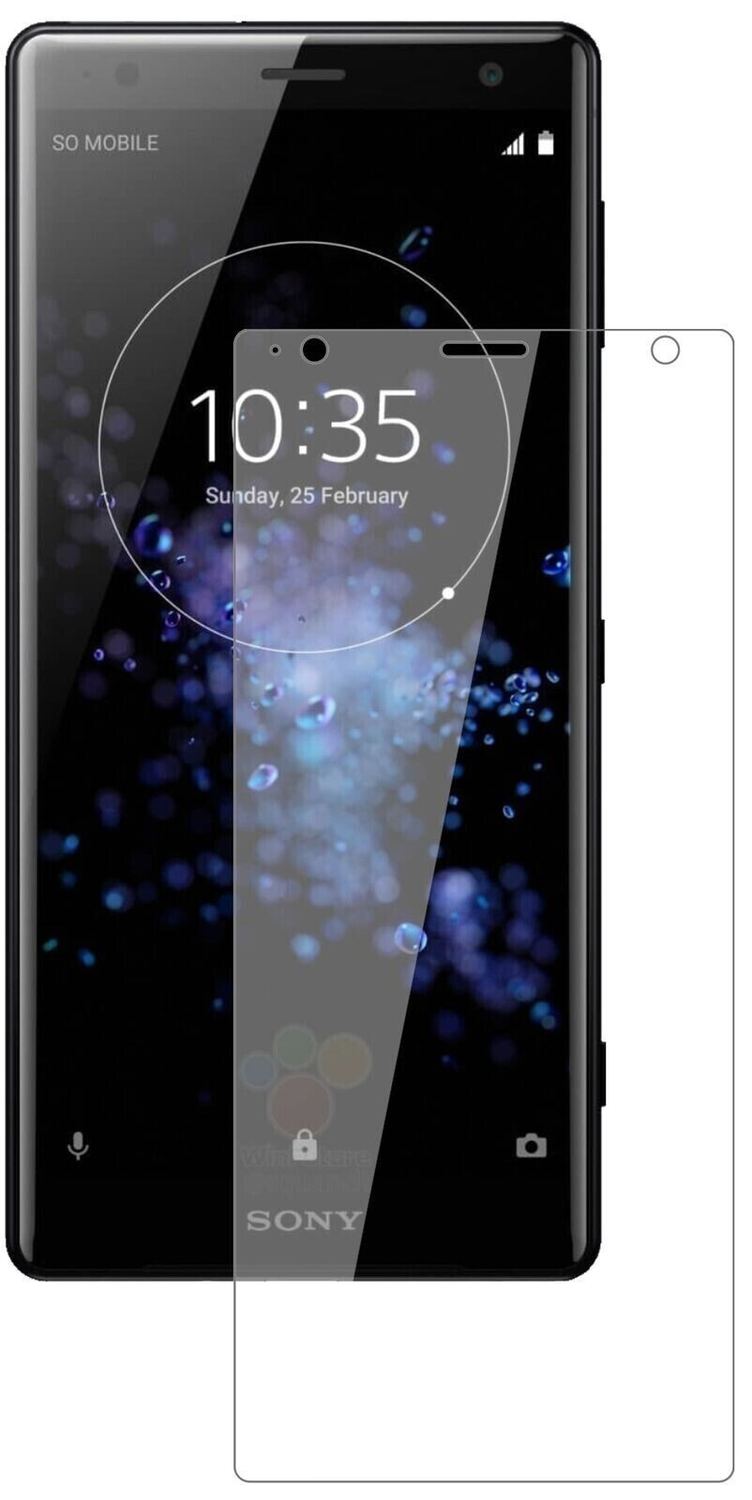 SonyXperia XZ2 Premium mit aufgebrachter dipos Panzerfolie, die lästige Fingerabdrücke minimiert