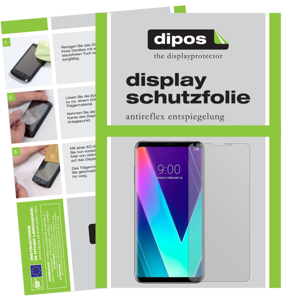 2x Schutzfolie matt für LG V30S ThinQ Display-Schutzfolie