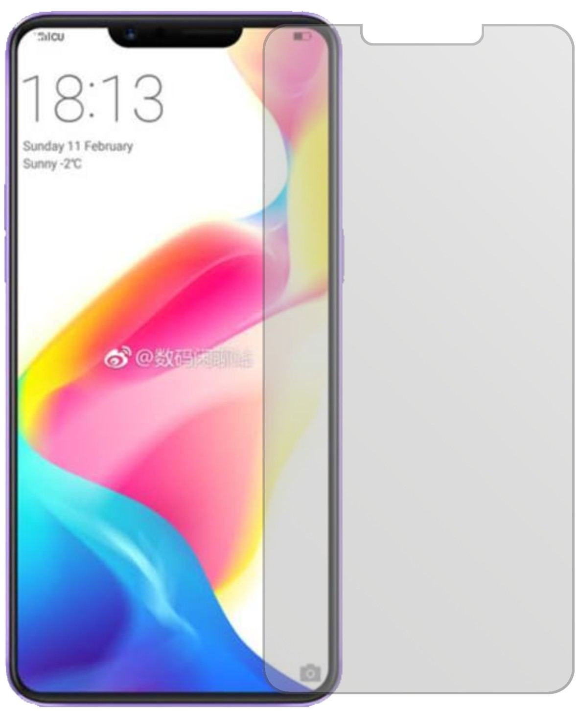 OppoR15 Dream Mirror mit aufgebrachter dipos Displayschutzfolie, die lästige Fingerabdrücke minimiert