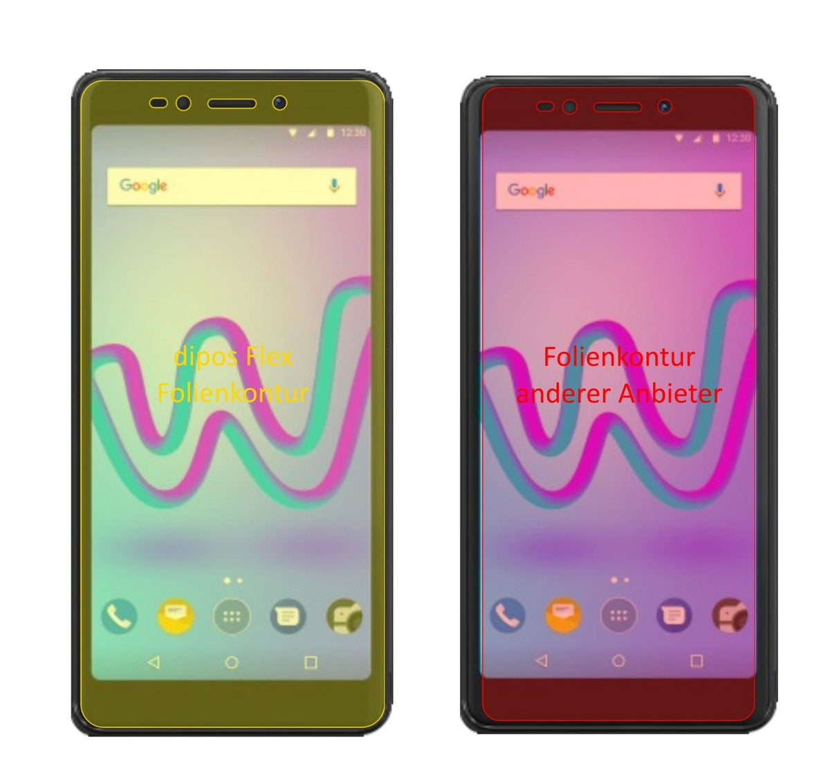3x 3D Full Cover Schutzfolie für Wiko Jerry 3