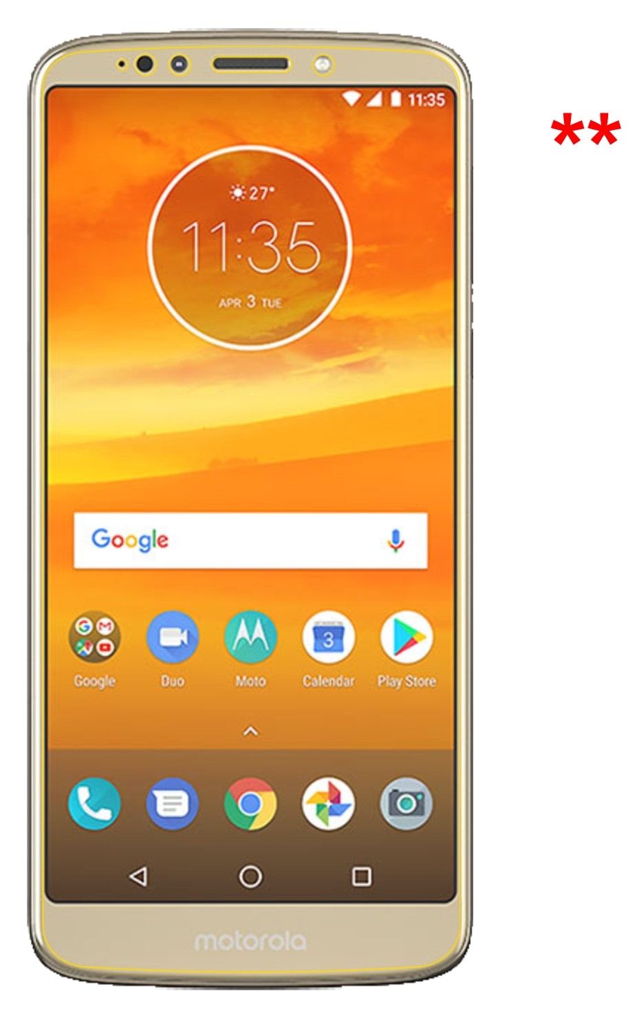 Dünne und klare Folie passend zugeschnitten für Motorola Moto E5