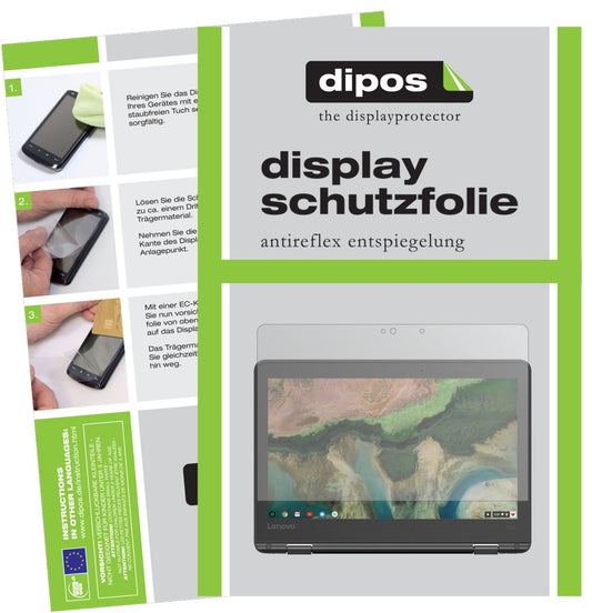 2x Schutzfolie matt für Lenovo 300e Chromebook Display-Schutzfolie