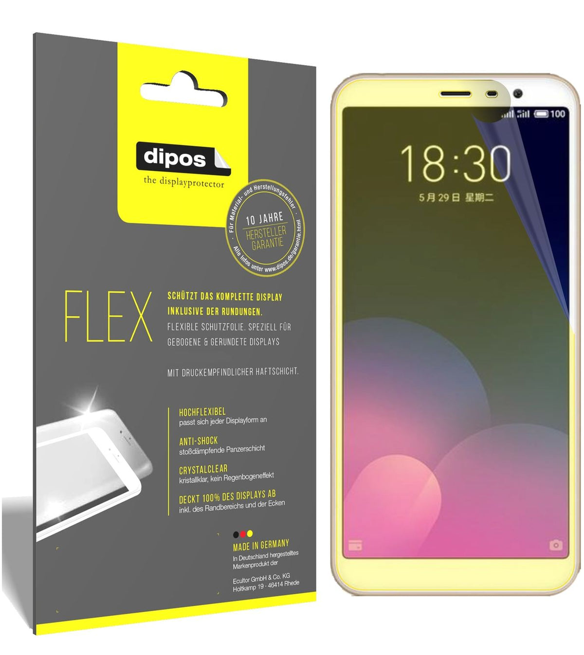 3x 3D Full Cover Schutzfolie für Meizu M6T