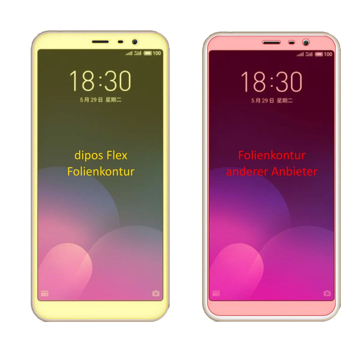 3x 3D Full Cover Schutzfolie für Meizu M6T