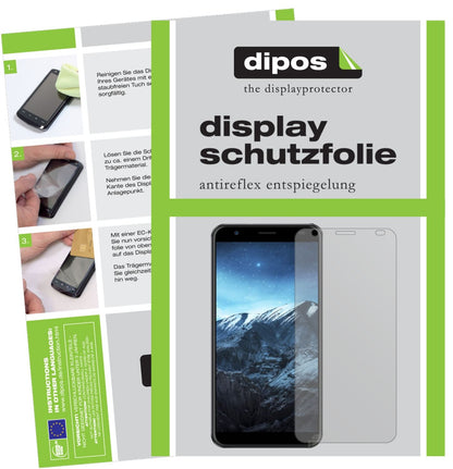 Matte Displayschutzfolie von dipos passend für Konka D8, präziser Zuschnitt und blasenfrei montiert
