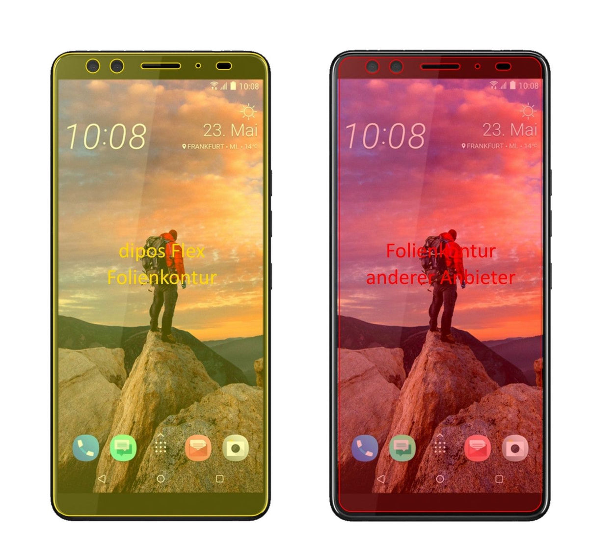 3x 3D Full Cover Schutzfolie für HTC U12 Plus
