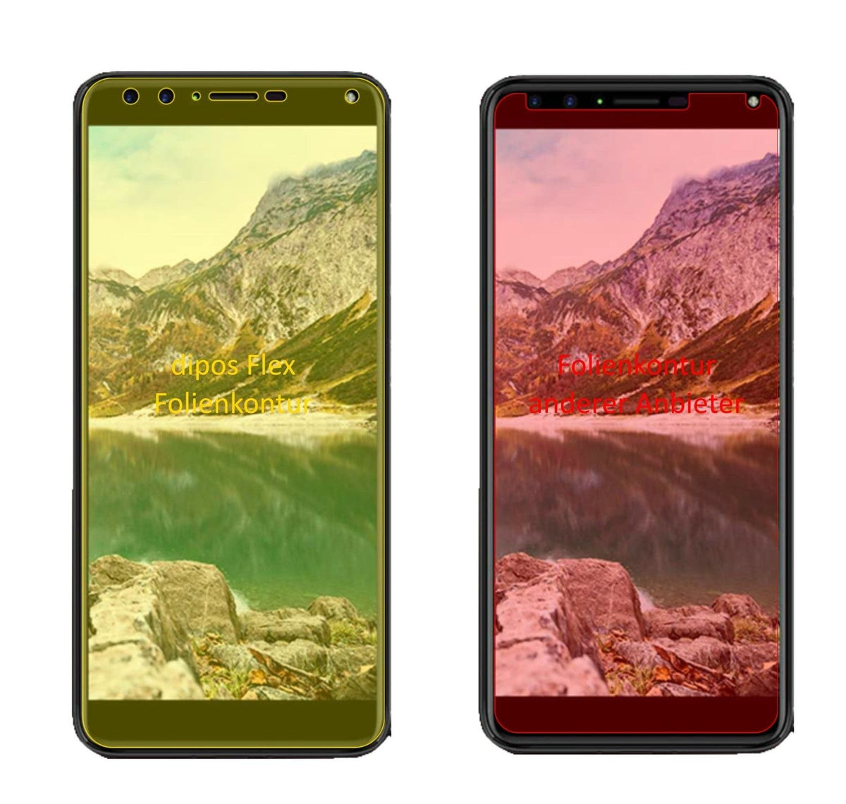 3x 3D Full Cover Schutzfolie für Cherry Mobile Flare S6 Plus