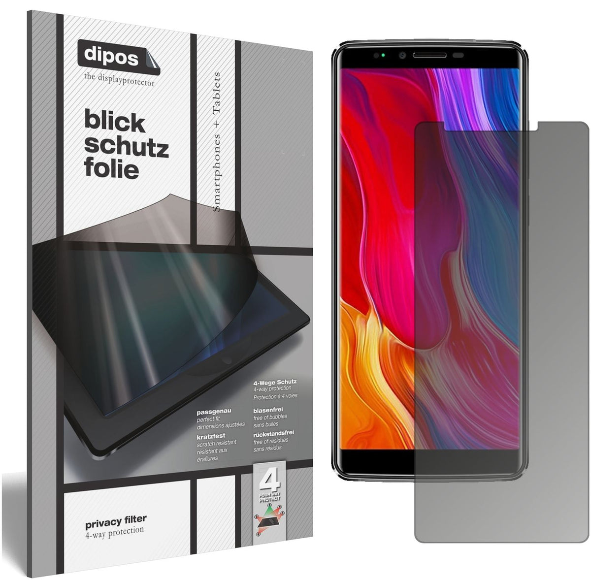 Blickschutzfolie für Oukitel K8 matt Schutzfolie Privacy