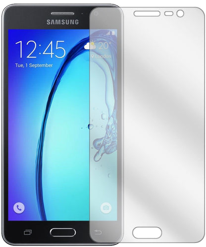 SamsungGalaxy On6 mit aufgebrachter dipos Displayschutzfolie, glasklare Darstellung ohne Einschränkungen