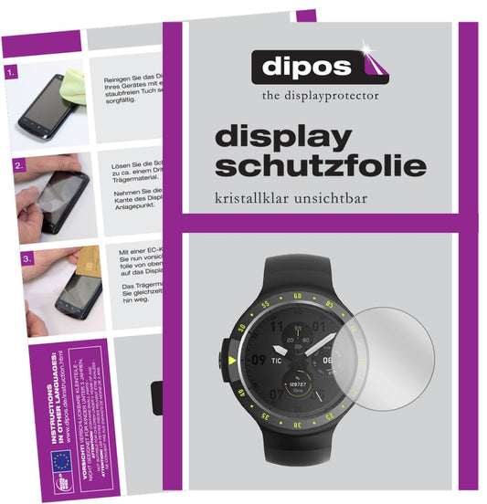 6x Schutzfolie klar für Ticwatch S Smartwatch Display-Schutzfolie