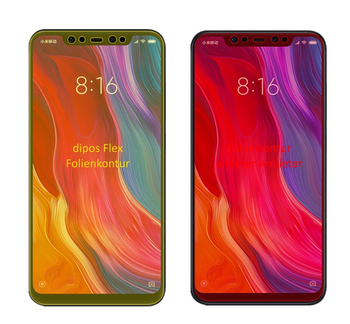 3x 3D Full Cover Schutzfolie für Xiaomi Mi 8 SE