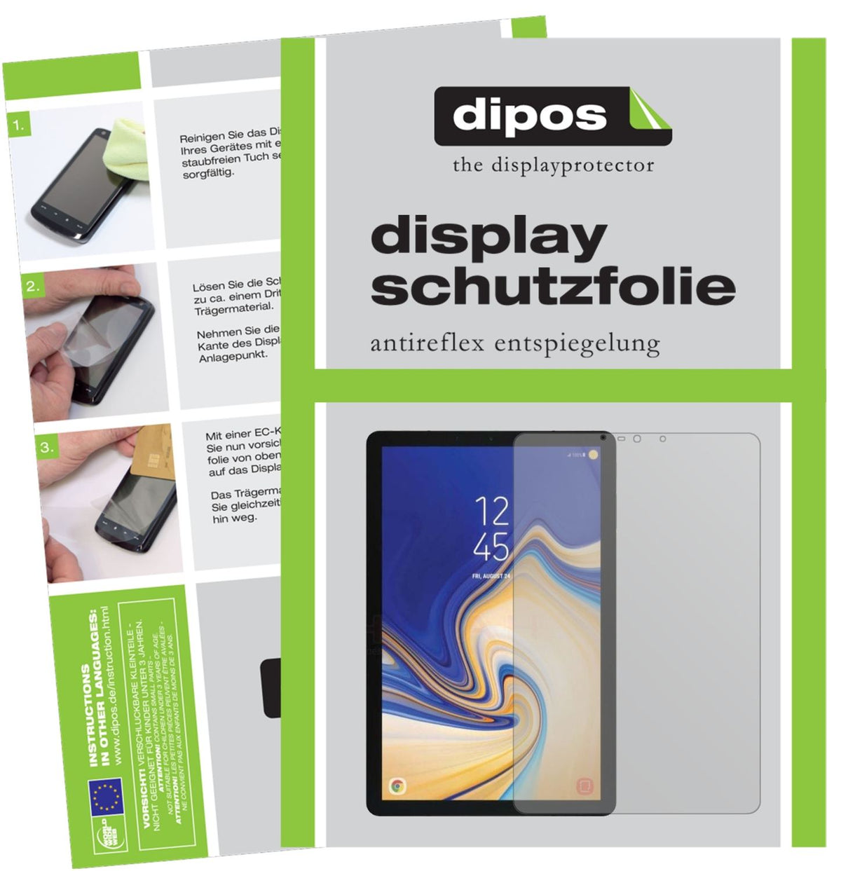 2x Schutzfolie matt für Samsung Galaxy Tab S4 Display-Schutzfolie