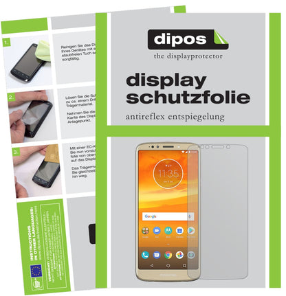 Matte Displayschutzfolie von dipos passend für Motorola Moto E5 Supra, präziser Zuschnitt und blasenfrei montiert