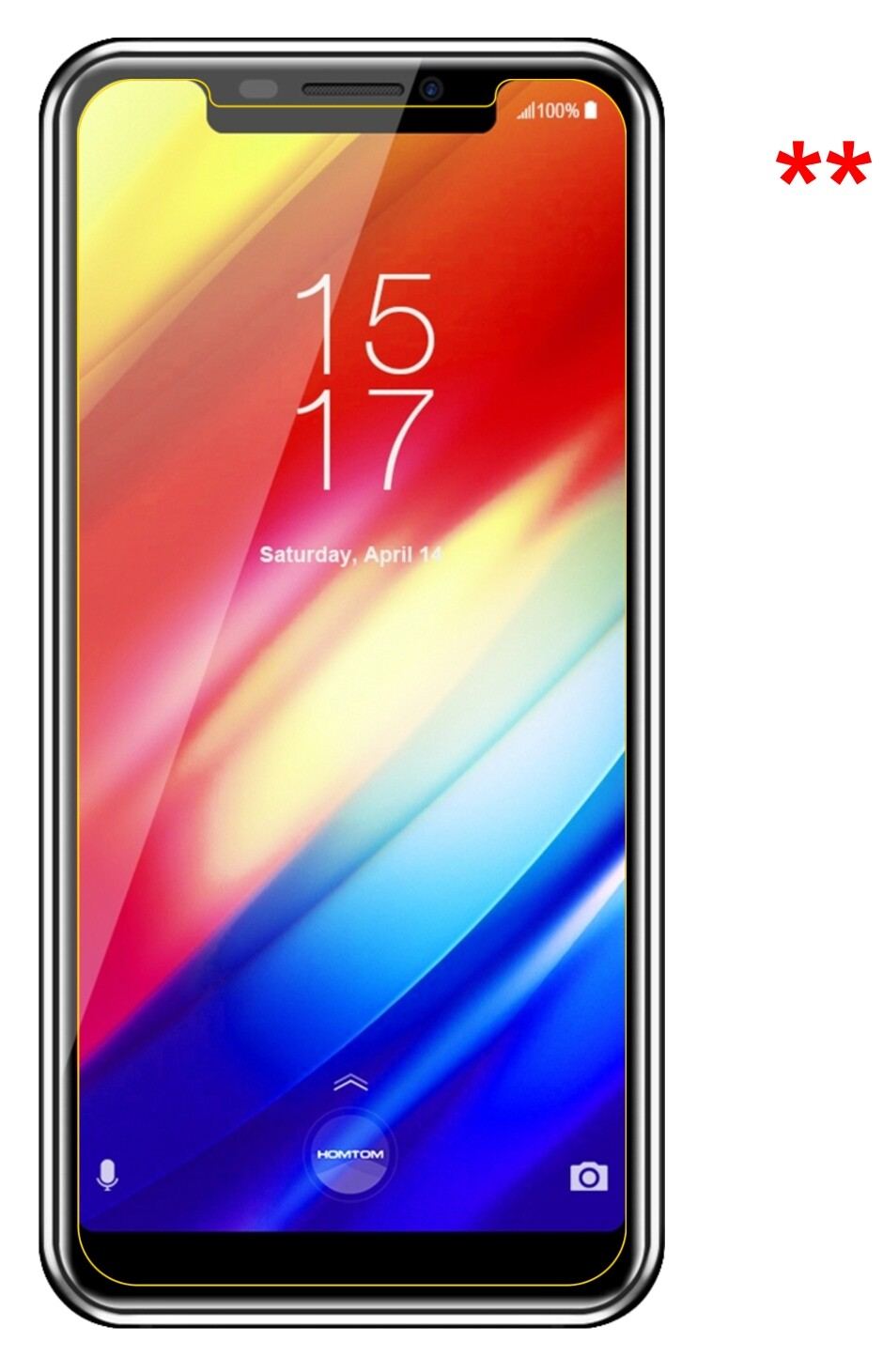 Dünne und klare Folie passend zugeschnitten für HomTom H10