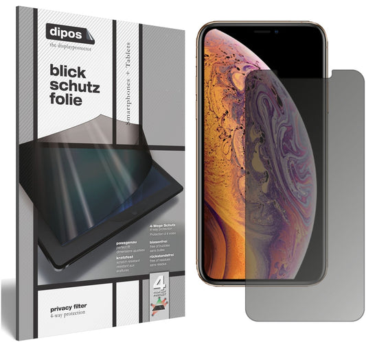 Blickschutzfolie für Apple iPhone XS matt Schutzfolie Privacy