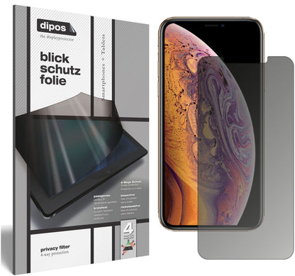 Blickschutzfolie für Apple iPhone XS Max matt Schutzfolie Privacy