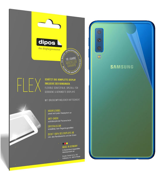 3x 3D Full Cover Schutzfolie für Samsung Galaxy A7 (2018) Rückseite