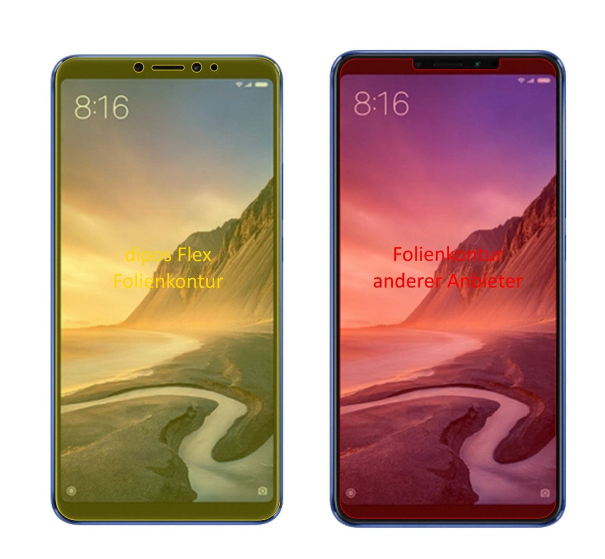 3x 3D Full Cover Schutzfolie für Xiaomi Mi Max 3