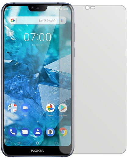 Nokia46029 mit aufgebrachter dipos Displayschutzfolie, die lästige Fingerabdrücke minimiert