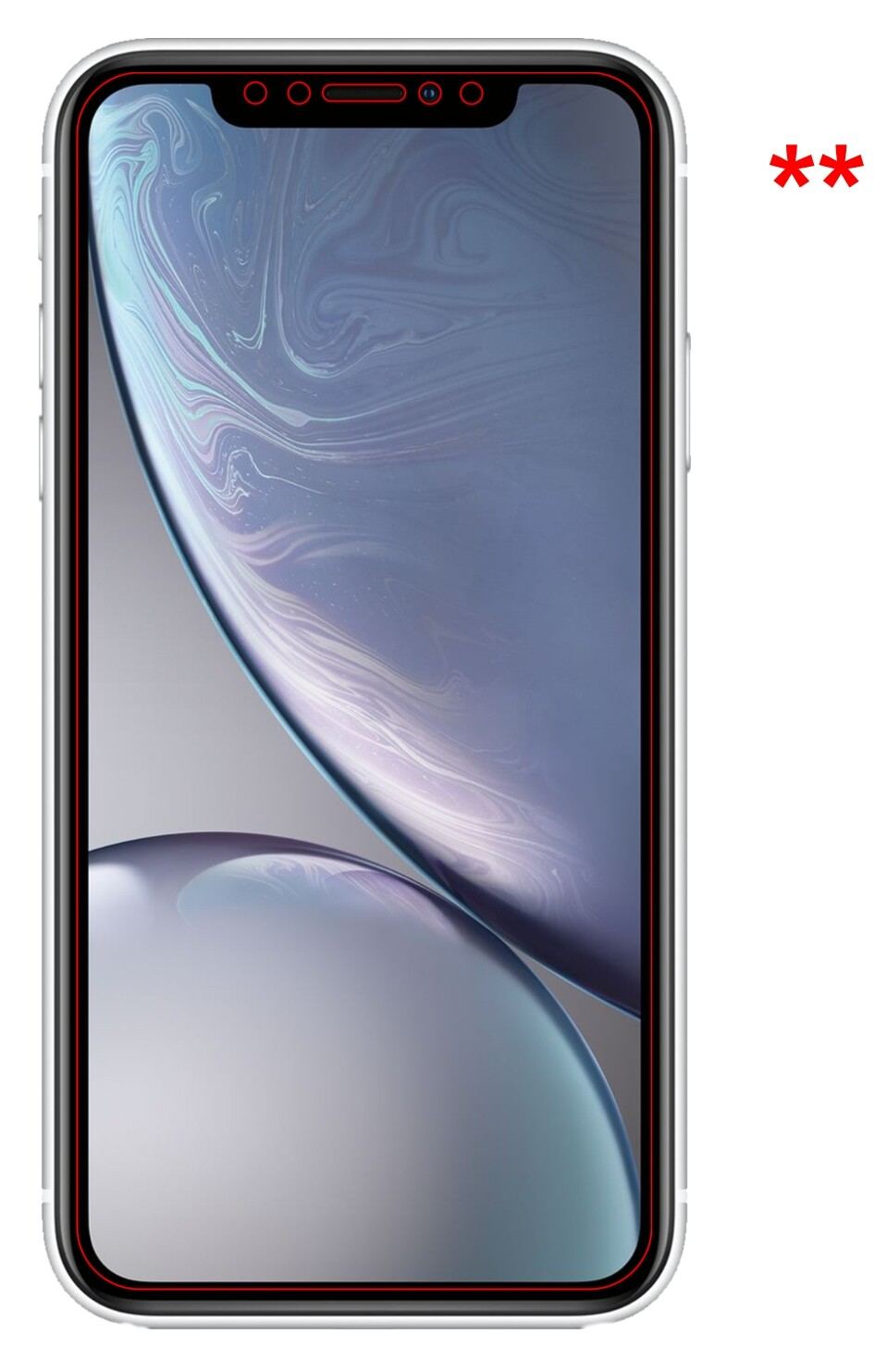 Dünne und klare Folie passend zugeschnitten für Apple iPhone XR